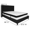 Flash Furniture Riverdale Queen Platform Bed Set-Black, Model# HG-BMF-39-GG 3