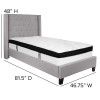 Flash Furniture Riverdale Twin Platform Bed Set-Gray, Model# HG-BMF-41-GG 3