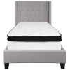 Flash Furniture Riverdale Twin Platform Bed Set-Gray, Model# HG-BMF-41-GG 4