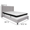 Flash Furniture Riverdale Queen Platform Bed Set-Gray, Model# HG-BMF-43-GG 3