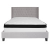 Flash Furniture Riverdale Queen Platform Bed Set-Gray, Model# HG-BMF-43-GG 4