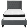 Flash Furniture Riverdale Twin Platform Bed Set-Gray, Model# HG-BMF-45-GG 4