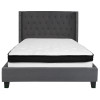 Flash Furniture Riverdale Full Platform Bed Set-Gray, Model# HG-BMF-46-GG 4