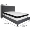 Flash Furniture Riverdale Queen Platform Bed Set-Gray, Model# HG-BMF-47-GG 3