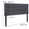 Flash Furniture Bedford Full Headboard-Gray Fabric, Model# HG-HB1704-F-DG-GG 4