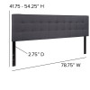 Flash Furniture Bedford King Headboard-Gray Fabric, Model# HG-HB1704-K-DG-GG 3