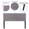 Flash Furniture Bedford Queen Headboard-Gray Fabric, Model# HG-HB1704-Q-LG-GG 3
