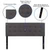 Flash Furniture Lennox Queen Headboard-Gray Vinyl, Model# HG-HB1705-Q-GY-GG 3