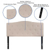 Flash Furniture Cambridge Full Headboard-Beige Fabric, Model# HG-HB1708-F-B-GG 3