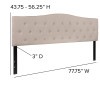 Flash Furniture Cambridge King Headboard-Beige Fabric, Model# HG-HB1708-K-B-GG 3