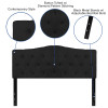 Flash Furniture Cambridge Queen Headboard-Black Fabric, Model# HG-HB1708-Q-BK-GG 3
