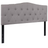 Flash Furniture Cambridge Queen Headboard-Gray Fabric, Model# HG-HB1708-Q-LG-GG