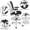 Flash Furniture Black Draft Chair-White Frame, Model# HL-0001-1CWHITE-GG 3