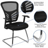 Flash Furniture Black Mesh Sled Side Chair, Model# HL-0001B-BK-GG 3