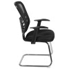 Flash Furniture Black Mesh Sled Side Chair, Model# HL-0001B-BK-GG 7