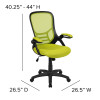 Flash Furniture Green Mesh Office Chair, Model# HL-0016-1-BK-GN-GG 5