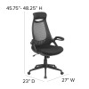 Flash Furniture Black High Back Mesh Chair, Model# HL-0018-GG 5