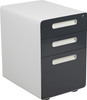 Flash Furniture Filing Cabinet-White/Charcoal, Model# HZ-AP535-02-DGY-WH-GG