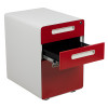 Flash Furniture Drawer File Cabinet-White/Red, Model# HZ-AP535-02-RED-WH-GG 6