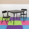 Flash Furniture Kids Black Folding Table Set, Model# JB-10-CARD-BK-GG 2