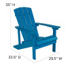 Flash Furniture Charlestown Blue Wood Adirondack Chair, Model# JJ-C14501-BLU-GG 4