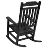 Flash Furniture Winston Black Wood Rocking Chair, Model# JJ-C14703-BK-GG 5