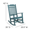 Flash Furniture Winston Teal Wood Rocking Chair, Model# JJ-C14703-TL-GG 4