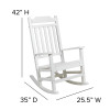Flash Furniture Winston White Wood Rocking Chair, Model# JJ-C14703-WH-GG 4