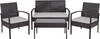 Flash Furniture Aransas Series 4PC Black Patio Set, Model# JJ-S312-GG