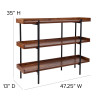 Flash Furniture Mayfair Rustic Storage Shelf, Model# JN-2542B3-GG 4