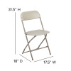 Flash Furniture HERCULES Series Beige Plastic Folding Chair, Model# LE-L-3-BEIGE-GG 3