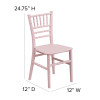Flash Furniture Kids Pink Resin Chiavari Seat, Model# LE-L-7K-PK-GG 4