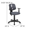 Flash Furniture Flash Fundamentals Pivot Back Gray Mesh Chair, Model# LF-134-A-GY-GG 5