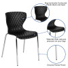 Flash Furniture Lowell Black Plastic Stack Chair, Model# LF-7-07C-BLK-GG 3