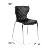 Flash Furniture Lowell Black Plastic Stack Chair, Model# LF-7-07C-BLK-GG 4