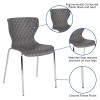 Flash Furniture Lowell Gray Plastic Stack Chair, Model# LF-7-07C-GRY-GG 3