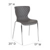 Flash Furniture Lowell Gray Plastic Stack Chair, Model# LF-7-07C-GRY-GG 4