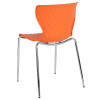 Flash Furniture Lowell Orange Plastic Stack Chair, Model# LF-7-07C-ORNG-GG 5
