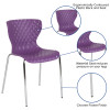 Flash Furniture Lowell Purple Plastic Stack Chair, Model# LF-7-07C-PUR-GG 3