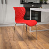 Flash Furniture Lowell Red Plastic Stack Chair, Model# LF-7-07C-RED-GG 2
