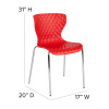 Flash Furniture Lowell Red Plastic Stack Chair, Model# LF-7-07C-RED-GG 4