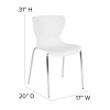 Flash Furniture Lowell White Plastic Stack Chair, Model# LF-7-07C-WH-GG 4