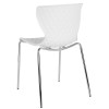 Flash Furniture Lowell White Plastic Stack Chair, Model# LF-7-07C-WH-GG 5