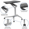 Flash Furniture Black Mobile Sit to Stand Desk, Model# NAN-IP-10-BK-GG 3
