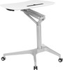 Flash Furniture White Mobile Sit to Stand Desk, Model# NAN-IP-10-WH-GG