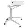 Flash Furniture White Mobile Sit to Stand Desk, Model# NAN-IP-10-WH-GG 7