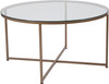 Flash Furniture Greenwich Collection Glass Coffee Table-Gold Frame, Model# NAN-JH-1786CT-GG 3