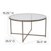 Flash Furniture Greenwich Collection Glass Coffee Table-Gold Frame, Model# NAN-JH-1786CT-GG 5