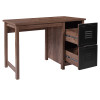 Flash Furniture New Lancaster Collection Oak Desk with Metal Drawers, Model# NAN-JN-21736T-GG 4