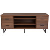 Flash Furniture Lincoln Collection Rustic TV Stand with Drawers, Model# NAN-JN-21743TR-GG 2